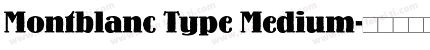 Montblanc Type Medium字体转换